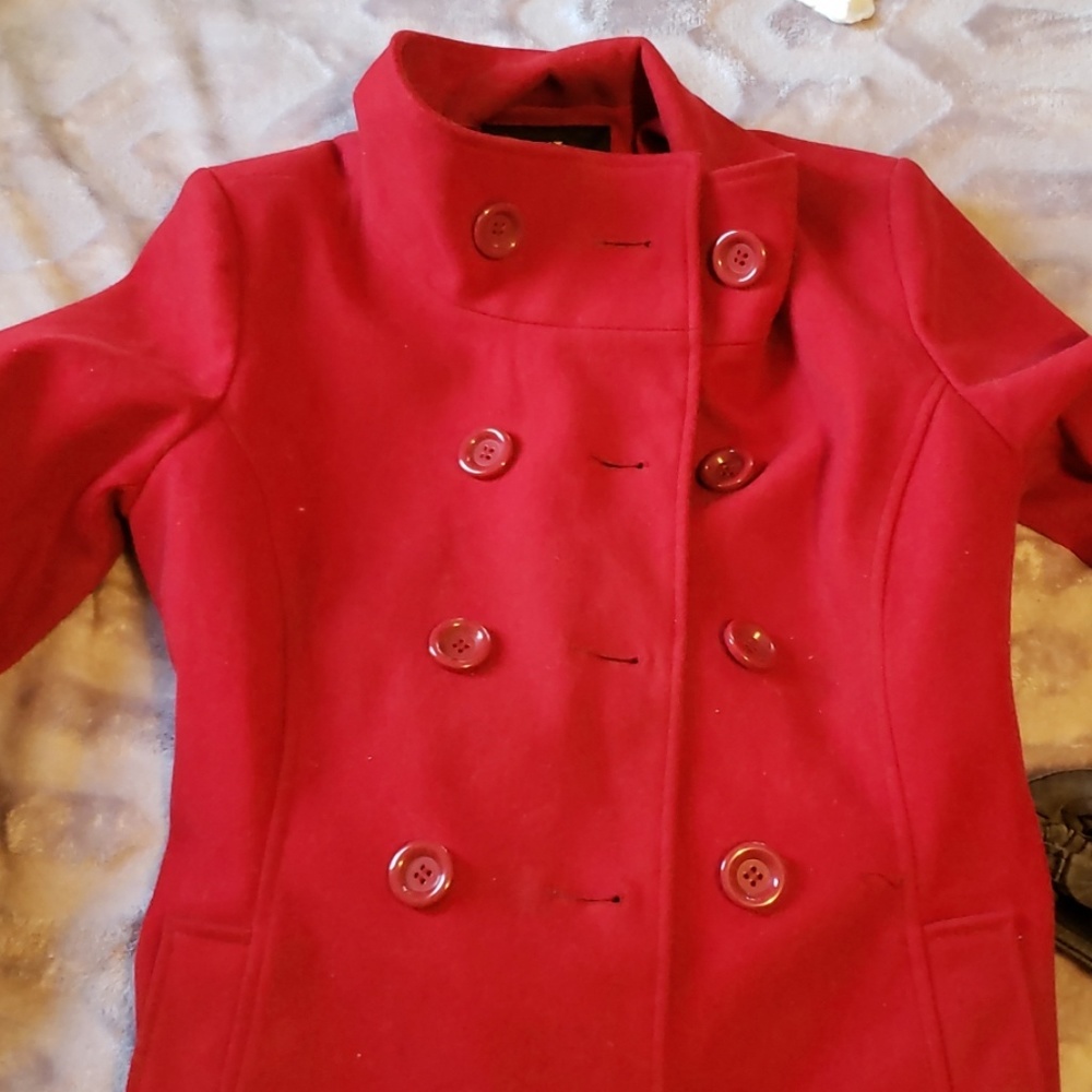 Red peacoat